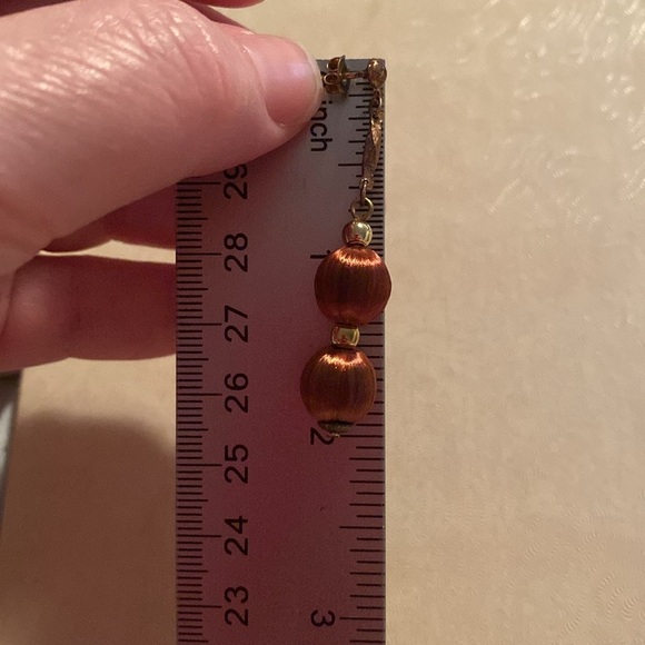 Vintage Spun Silk Bead Endless Necklace & Earrings - Picture 9 of 10